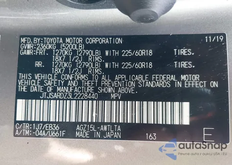 2020 Lexus Nx 300 F Sport from USA, damaged, VIN JTJSARDZ3L2228440